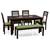 Brighton zella 4 seater upholstered bench dining table set mh ag 00 lp