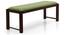 Brighton Large - Zella 6 Seater Dining Table Set (With Upholstered Bench) (Mahogany Finish, Avocado Green) by Urban Ladder - - 62804