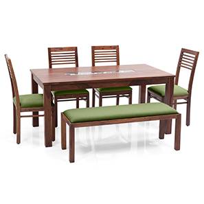 Brighton Large Zella 6 Seater Dining Table Set With Upholstered