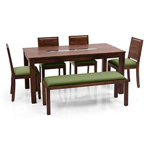 Dining Table Sets Tables Online In India Urban Ladder Brighton Large Oribi 6 Seater Dining Table Set With Upholstered Bench Teak