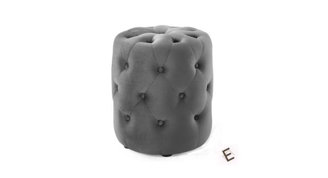 Amanda Pouffe in Midnight Grey Colour (Midnight Grey) by Urban Ladder - Front View Design 1 - 629766