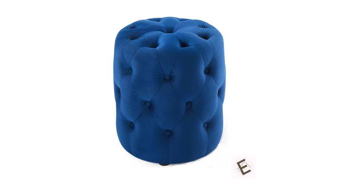 Amanda Pouffe in Navy Blue Colour (Royal Navy Blue) by Urban Ladder - Cross View Design 1 - 629774