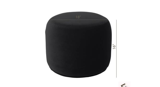 Serie O Pouffe in Black Colour (Black) by Urban Ladder - Design 1 Dimension - 629786