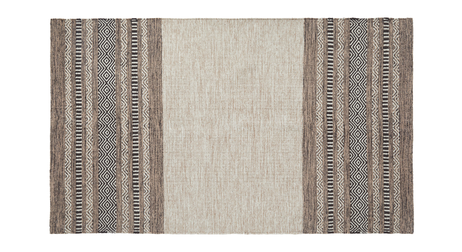 Quin Brown Semi Kilm Cotton 3x5 Ft Dhurrie (Multicoloured) by Urban Ladder - Cross View Design 1 - 629805
