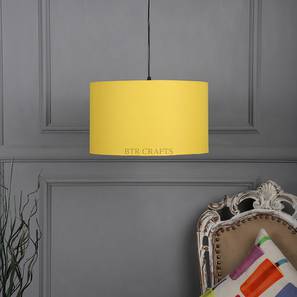 Ceiling Lights In New Delhi Design Lorraine Natural Cotton Hanging Light (Yellow)