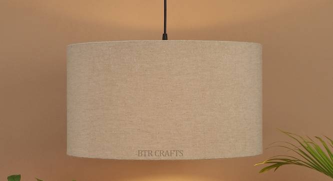 Beatrice Yellow Cotton Hanging Light (Yellow) by Urban Ladder - Design 1 Side View - 629848