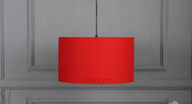 Allen Red Cotton Hanging Light (Red) by Urban Ladder - Front View Design 1 - 630118
