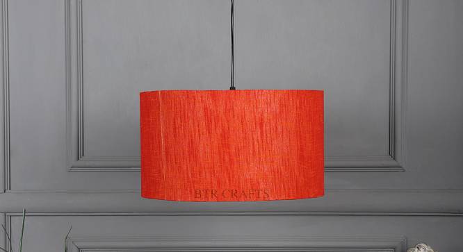 Edith Red Cotton Hanging Light (Red) by Urban Ladder - Front View Design 1 - 630121
