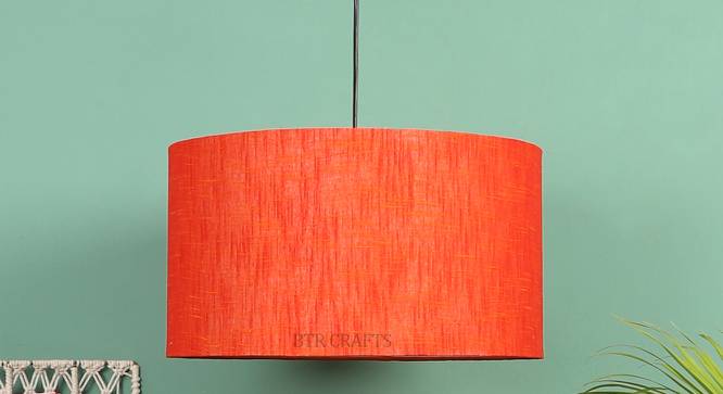 Gloria Red Cotton Hanging Light (Red) by Urban Ladder - Front View Design 1 - 630125