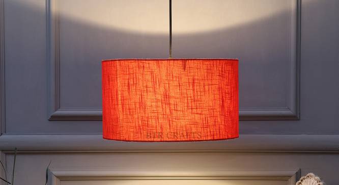 Edith Red Cotton Hanging Light (Red) by Urban Ladder - Design 1 Side View - 630149
