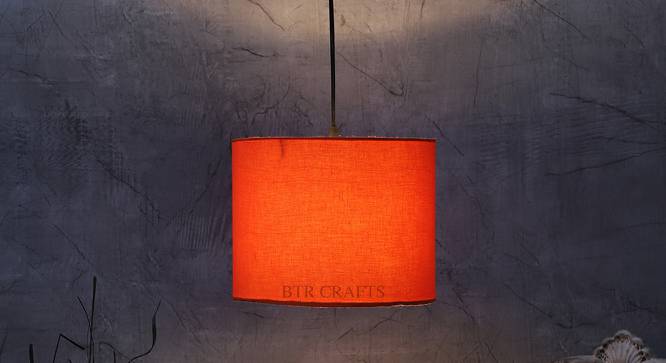 Victor Orange Cotton Hanging Light (Orange) by Urban Ladder - Design 1 Side View - 630342