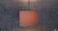 Clyde Orange Cotton Hanging Light (Orange) by Urban Ladder - Design 1 Side View - 630349
