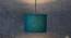 Eloise Blue Cotton Hanging Light (Teal) by Urban Ladder - Design 1 Side View - 630442