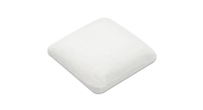 Amara White Solid   12 x 12 Inches Polyester Cushion (White) by Urban Ladder - Front View Design 1 - 630606