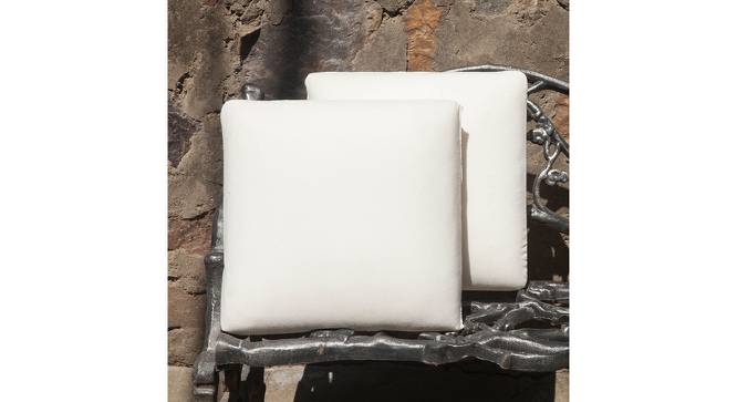 Karina White Solid   18 x 18 Inches Polyester  Cushions (White) by Urban Ladder - Design 1 Side View - 630628