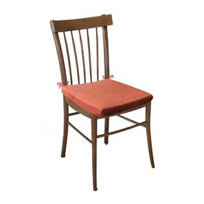 Dining Furniture In Ahmedabad Design Oaklyn Orange Solid 16 x 16 Inches Polyester Chair Pad (Orange)