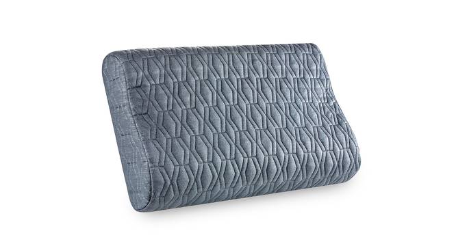 Jada Grey Geometric 1 23 x 14 Inches Polyester Pillow (Grey) by Urban Ladder - Design 1 Side View - 630871