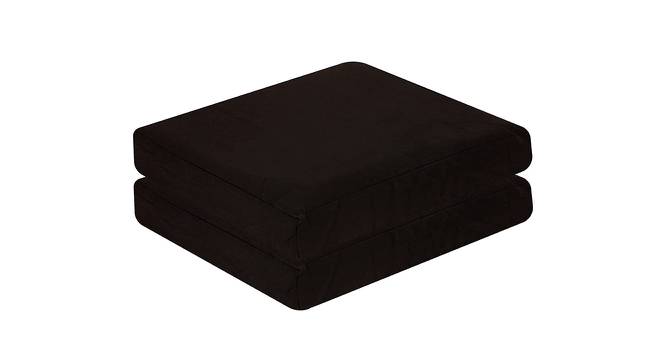 Mae  Black Solid   16 x 16 Inches Polyester Chair Pads (Black) by Urban Ladder - Design 1 Side View - 630944