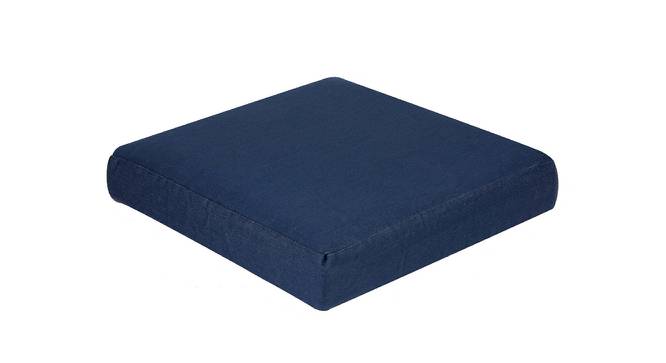 Ariya Blue Solid   18 x 18 Inches Polyester Chair Pad (Blue) by Urban Ladder - Design 1 Side View - 630947