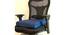 Gloria Blue Solid   16 x 16 Inches Polyester Chair Pads (Blue) by Urban Ladder - Design 1 Close View - 630997