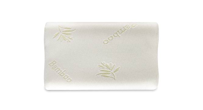 Lyra White Floral   23 x 14 Inches Bamboo Pillows (White) by Urban Ladder - Front View Design 1 - 631001