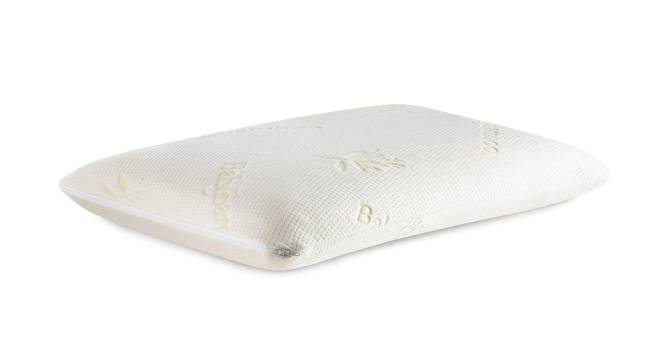 Leyla White Floral 23 x 16 Inches Bamboo Pillow (White) by Urban Ladder - Front View Design 1 - 631009