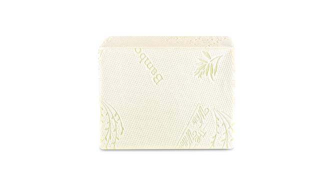 Marie White Floral   15 x 12 Inches Bamboo Floor Cushion (White) by Urban Ladder - Front View Design 1 - 631022