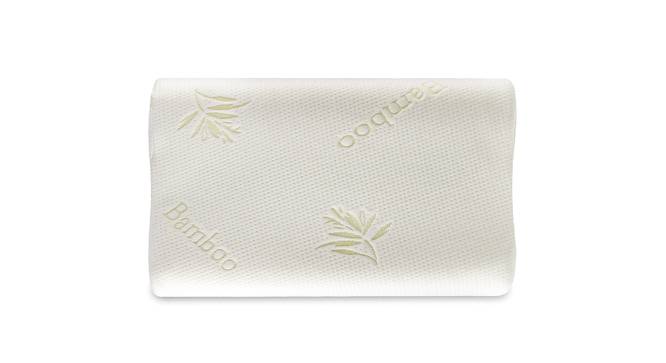 Mikayla White Floral   23 x 12 Inches Bamboo Pillow (White) by Urban Ladder - Front View Design 1 - 631111