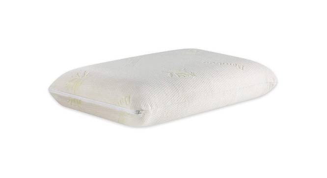 Jaliyah White Floral   24 x 15 Inches Bamboo Pillow (White) by Urban Ladder - Design 1 Side View - 631118