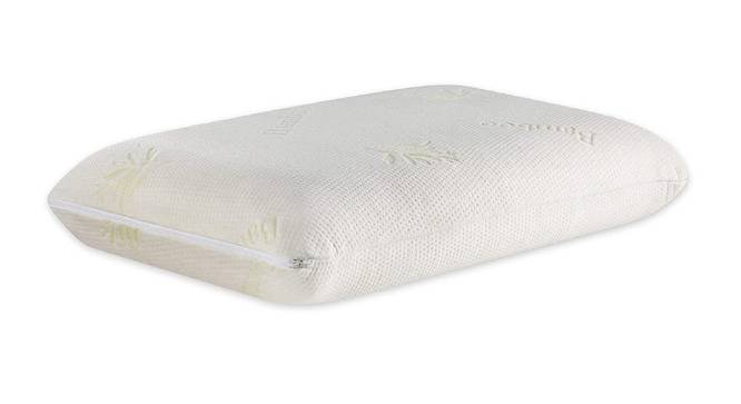 Kennedi White Floral   22 x 14 Inches Bamboo Pillow (White) by Urban Ladder - Design 1 Side View - 631161