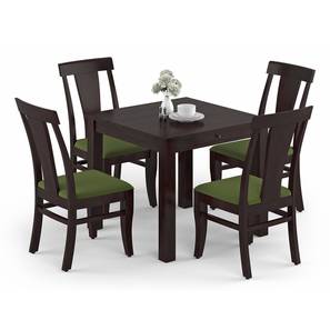 Expandable 4 Seater Dinning Design Fabio Solid Wood 4 Seater Dining Table with Set of Chairs in Mahogany