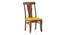 Arabia - Fabio Solid Wood 4 Seater Dining Table with Set of 4 Chairs (Teak Finish, Matty Yellow) by Urban Ladder - Design 1 Close View - 631220