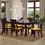 Arabia fabio 6 seater dining set yellow mahogany lp