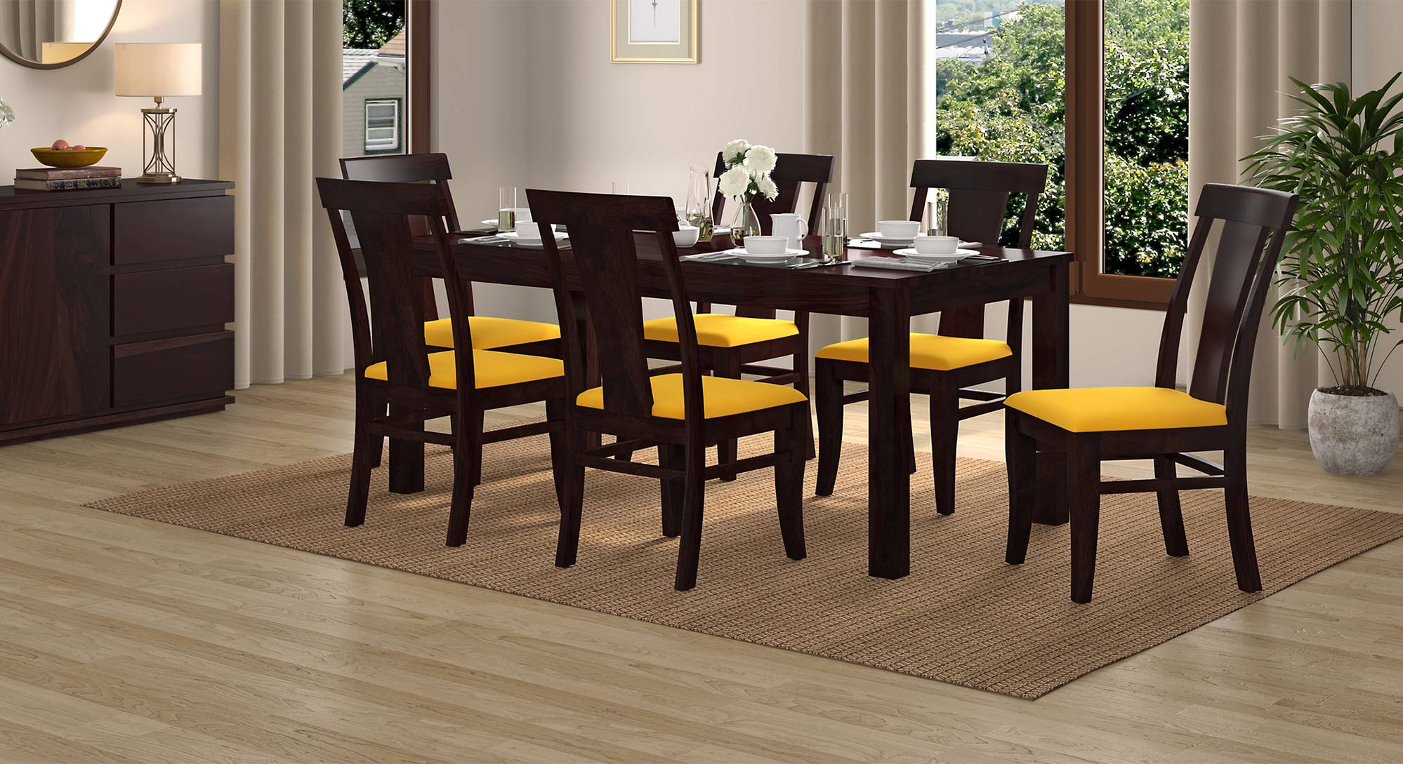 Chadoni dining table store and 6 chairs
