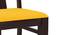 Brighton - Fabio Solid Wood 4 Seater Dining Table with Set of 4 Chairs (Mahogany Finish, Matty Yellow) by Urban Ladder - Design 1 Close View - 631323