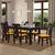 Brighton fabio 6 seater dining set yellow mahogany lp