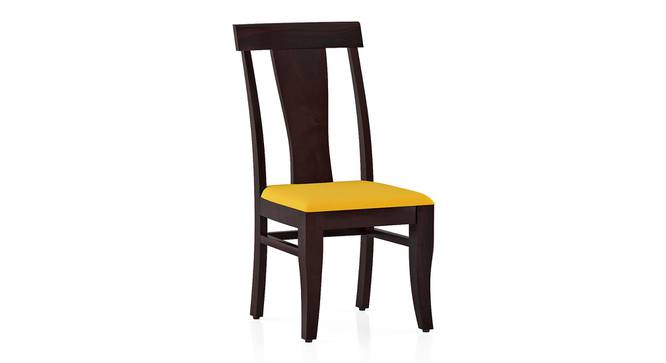 Fabio Solid Wood Dining Chair - Set of 2 (Mahogany Finish, Matty Yellow) by Urban Ladder - Front View Design 1 - 631383