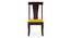 Fabio Solid Wood Dining Chair - Set of 2 (Mahogany Finish, Matty Yellow) by Urban Ladder - Design 1 Side View - 631392