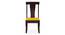 Fabio Solid Wood Dining Chair - Set of 2 (Mahogany Finish, Matty Yellow) by Urban Ladder - Design 1 Side View - 631392