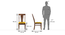 Fabio Solid Wood Dining Chair - Set of 2 (Teak Finish, Matty Yellow) by Urban Ladder - Image 1 Design 1 - 631413