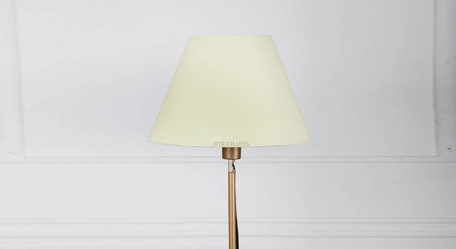 Dakota Conical Shaped Cotton Lamp Shade in Yellow Colour (Yellow) by Urban Ladder - Front View Design 1 - 631446