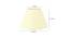 Dakota Conical Shaped Cotton Lamp Shade in Yellow Colour (Yellow) by Urban Ladder - Design 1 Dimension - 631518