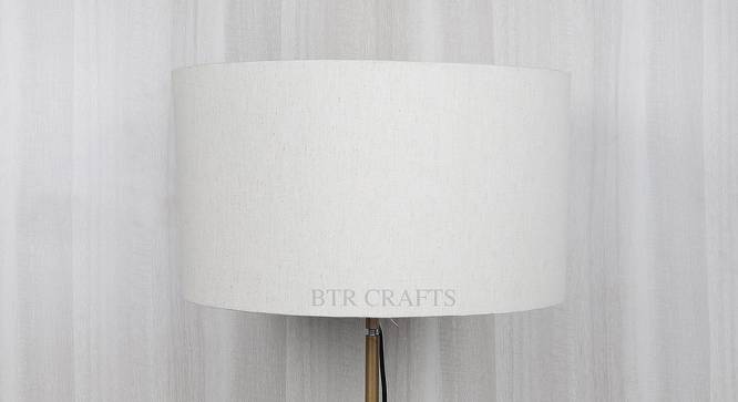 Arianna Drum Shaped Cotton Lamp Shade in White Colour (White) by Urban Ladder - Front View Design 1 - 631540