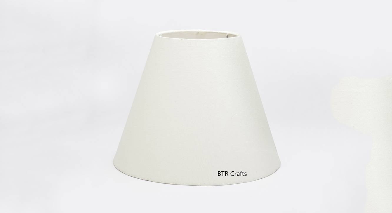 Fabric Lamp Shade in White Colour Urban Ladder