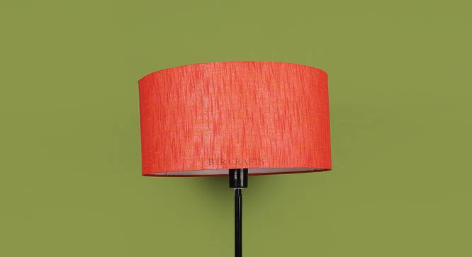 Noelle Drum Shaped Cotton Lamp Shade in Red Colour (Red) by Urban Ladder - Front View Design 1 - 631637