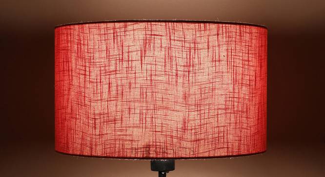 Bristol Drum Shaped Cotton Lamp Shade in Red Colour (Red) by Urban Ladder - Design 1 Side View - 631648