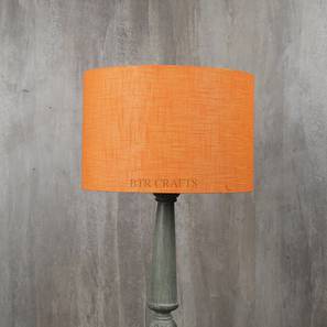 Lamp Shades Design Madelynn Drum Shaped Cotton Lamp Shade in Orange Colour (Orange)