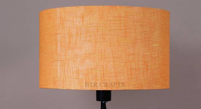 Kyla Drum Shaped Cotton Lamp Shade in Orange Colour (Orange) by Urban Ladder - Front View Design 1 - 631717