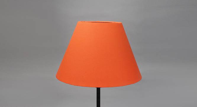 Evelynn Conical Shaped Cotton Lamp Shade in Orange Colour (Orange) by Urban Ladder - Front View Design 1 - 631724