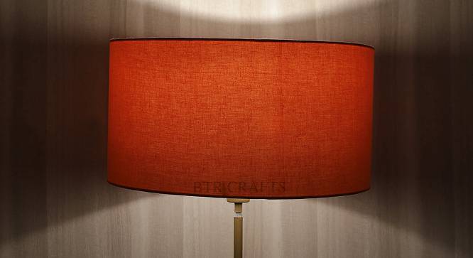 Rohan Drum Shaped Cotton Lamp Shade in Orange Colour (Orange) by Urban Ladder - Design 1 Side View - 631731